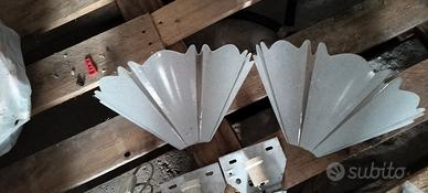 coppia applique a ventaglio in vetro 