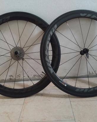 Ruote  bici incarbonio qurano 42 gomme nuove