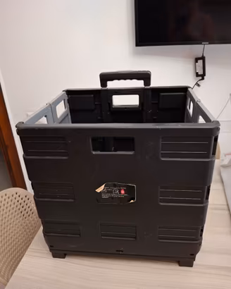carrello pieghevole con manico telescopico