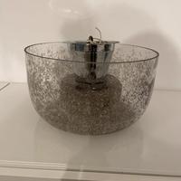 Coppia di plafoniere in vetro di Murano, anni 70