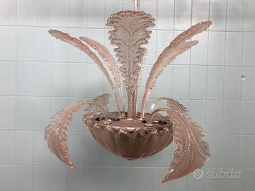 Lampadario anni 40 vetro Murano Barovier & Toso