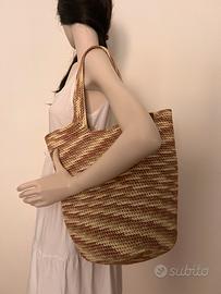 Shopper artigianale in Rafia Ispie