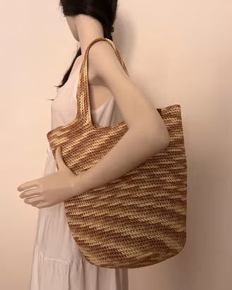 Shopper artigianale in Rafia Ispie