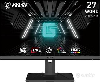 MSI G272QPF Monitor Gaming 27" WQHD 2K Rapid IPS