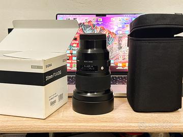 Sigma 20mm F1.4 Art DG DN per Sony E-Mount (Nero)