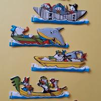 6 figurine plasteco formaggino Mio con "aggancio"