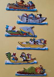 6 figurine plasteco formaggino Mio con "aggancio"