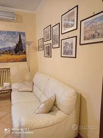 Divano letto in pelle