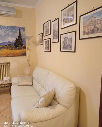 Divano letto in pelle