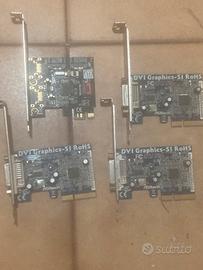 4x schede video computer pci dvi