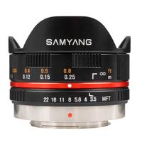 NUOVO - Samyang 7,5mm f3.5 FISH-EYE nero per m4/3