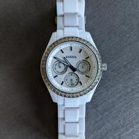 Orologio Fossil Donna Bianco con Brillanti