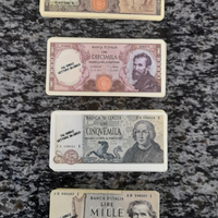 Fiches banconote in lire vintage