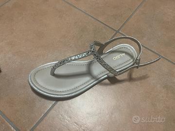 Sandali  infradito argento n.40 Aldo