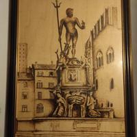 Pirografia Nettuno di Bologna