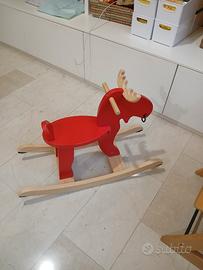 Alce/cavalluccio a dondolo di legno. Ikea