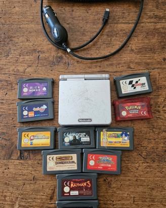 Nintendo Game Boy Advance SP Silver + 11 Giochi 