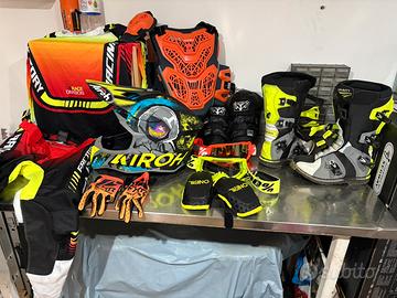 Attrezzatura completa cross  per bambini/ragazzi