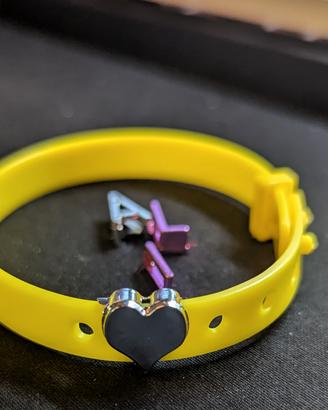 Bracciale bambini con cuore e lettere