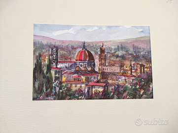 Stampe di Firenze in acqurello
