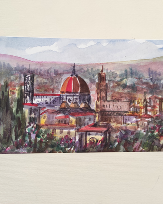 Stampe di Firenze in acqurello