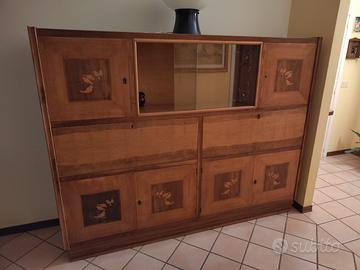 Mobile credenza Art Decò vintage intarsiata