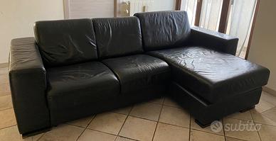 Divano letto in pelle