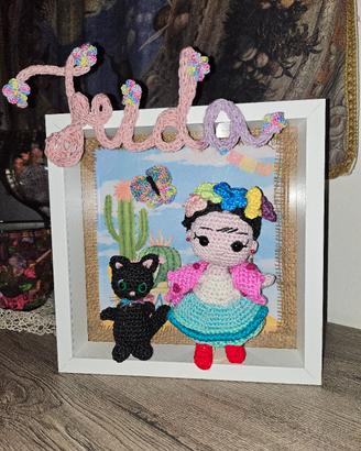 Cornice 3D Frida Kahlo Amigurumi 