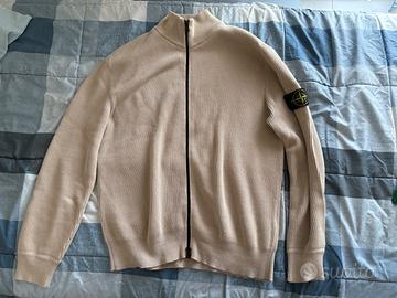 Maglione zip intera stone island