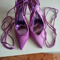 Scarpe glicine con tacco 