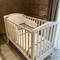 Culla chicco, con lenzuola e paracolpi