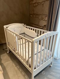 Culla chicco, con lenzuola e paracolpi