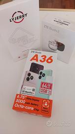 Cellulare ZTE A36 Blade con cuffie wireless