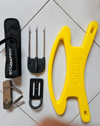 cappuccio sub, multitool scubapro, maniglia port
