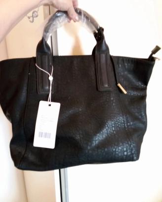 Borsa nera nuova con cartellino Anna Field