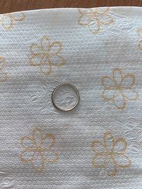 Anello oro bianco 750 18 kt con diamanti neri