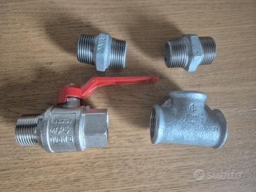 valvola sfera con riduzioni skid olio