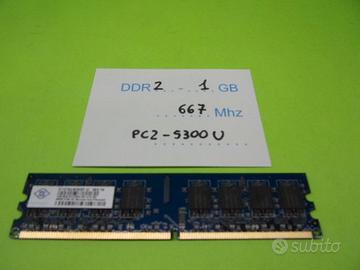Modulo RAM DDR2 1 Gbyte PC2-5300 667 MHz, PC2 5300