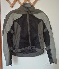 Giacca moto donna smook M, 2 uscite, verde e nera 