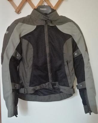 Giacca moto donna smook M, 2 uscite, verde e nera 