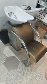 Poltrone, una con lavandino lavatesta