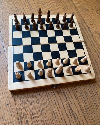 SCACCHIERA SCACCHI DAMA E BACKGAMMON DA VIAGGIO
