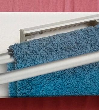 Porta-asciugamani estraibile in alluminio NUOVO 