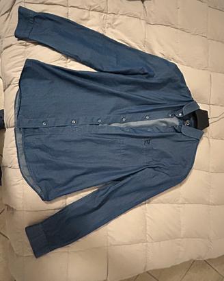 Camicia Blu Denim Alexander Mcqueen