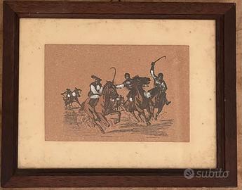 Quadretto vintage stampa su sughero