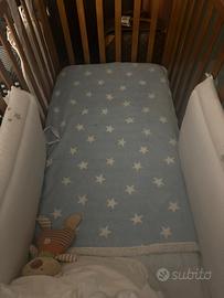 Culla lettino , materasso , paracolpi , coperta,