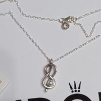 Set collana e orecchini infinito Pandora con perla