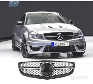 GRIGLIA MERCEDES W204 LOOK AMG C63 NERO LUCIDO CRO