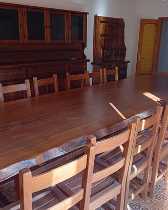 Elegante Sala da Pranzo in Legno Massiccio Teak –
