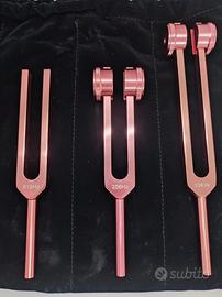 Set 3 Diapason Terapeutici Rosa 128Hz 256Hz 512Hz